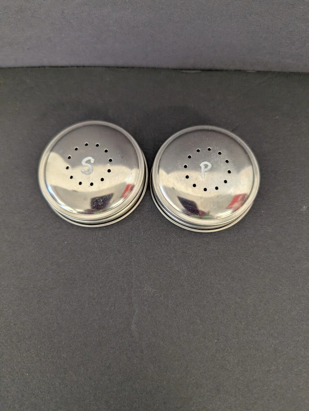 Jadite Green Embossed Glass Salt & Pepper Shakers
